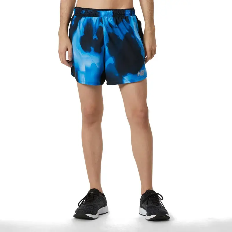 New Balance Mens Printed Impact Run 5in Shorts-5